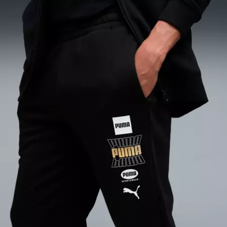 Puma ESS LOGO LAB Holiday Sweatpants FL cl "Black"
