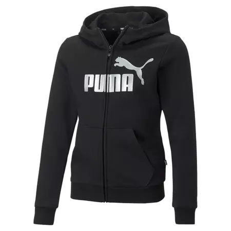 Puma Girls ESS+ Logo Full-Zip Hoodie FL