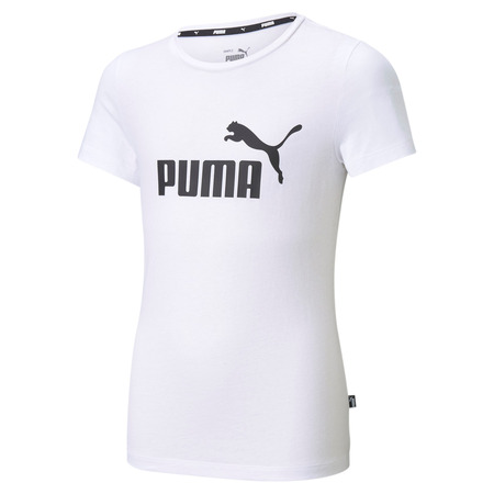 Puma Girls Essentials Logo Tee "White"