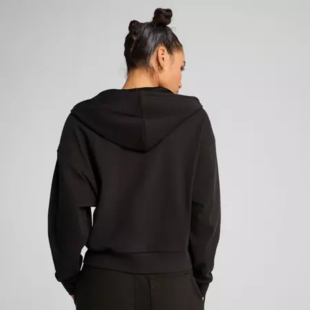 Puma HER Comfort Crop Full-Zip Hoodie "Black"