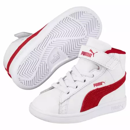 Puma Smash V2 Mid L V PS Baby (white/red)