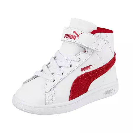 Puma Smash V2 Mid L V PS Baby (white/red)