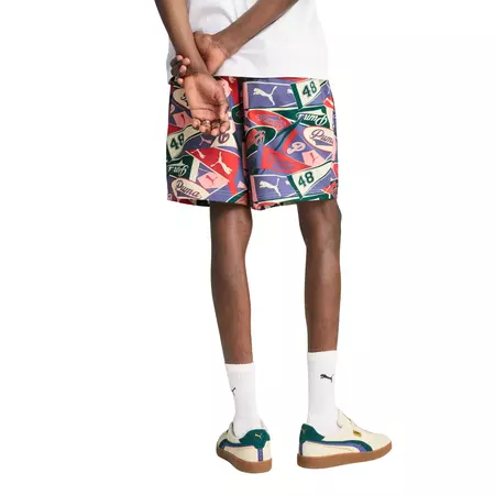 Puma SPORTS LEGACY AOP Relaxed Shorts 6’’ " Blue Crystal-AOP"