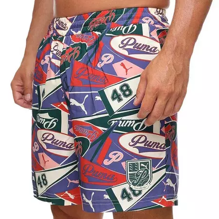 Puma SPORTS LEGACY AOP Relaxed Shorts 6’’ " Blue Crystal-AOP"