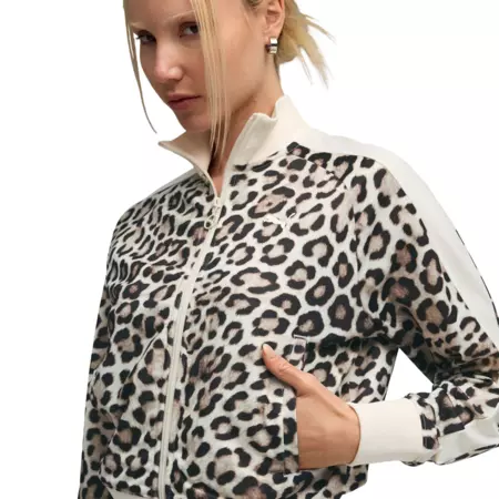 Puma T7 LEO LUXE AOP Short Track Jacket "Alpine Snow-Ice Coffee"