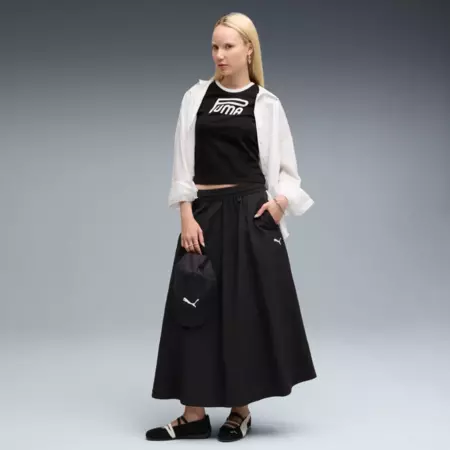 Puma T7 Woven Midi Skirt "Black"