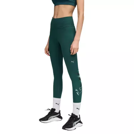 Puma W GRAPHIC TIGHT - HW 7/8 "Green Terrain"