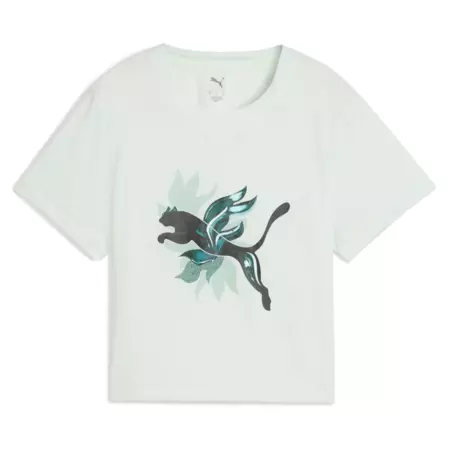 PUMA W GREEN TERRAINS FASHION GRAPHIC TEE "Sage Frost"