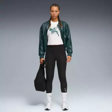 PUMA W GREEN TERRAINS FASHION GRAPHIC TEE "White"