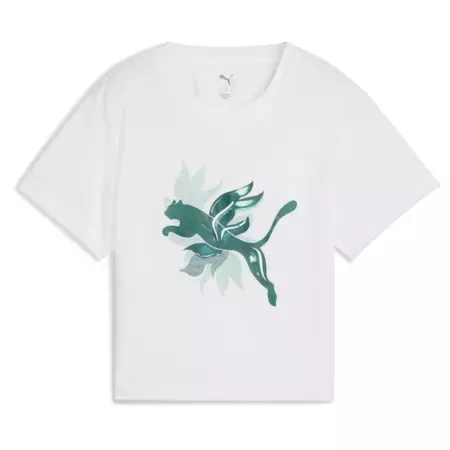 PUMA W GREEN TERRAINS FASHION GRAPHIC TEE "White"