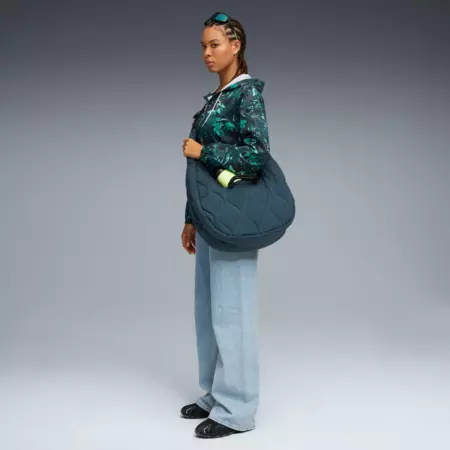 Puma W WOVEN JACKET - AOP "Green Terrain"