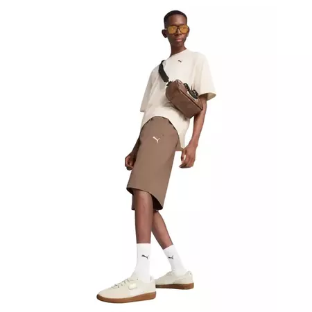 Puma WARDROBE ESS Long Line Relaxed Shorts 11"  "Totally Taupe"