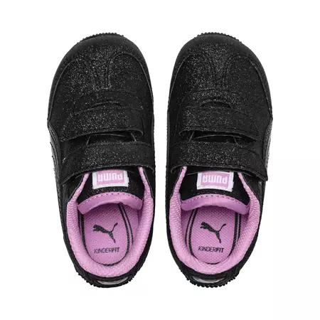 Puma Whirlwind Glitz V Kids Trainers (Black/Orchid)
