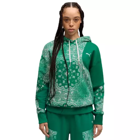 Sudadera Puma Wms Basketball Shooting Stars Hoodie "Wild Green"