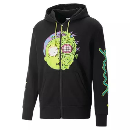 PUMA x Rick and Morty Full-Zip Hoodie  "Black"