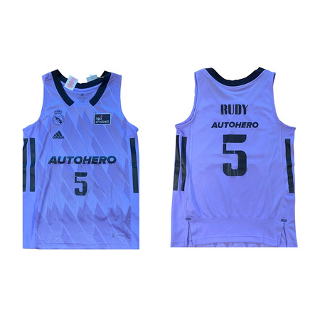 Real Madrid Camiseta Basket Niñ@ 2ª Equipación # 5 RUDY #