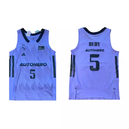 Real Madrid Camiseta Basket Niñ@ 2ª Equipación # 5 RUDY #