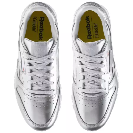 Reebok Classic Leather Metallic Silver Junior