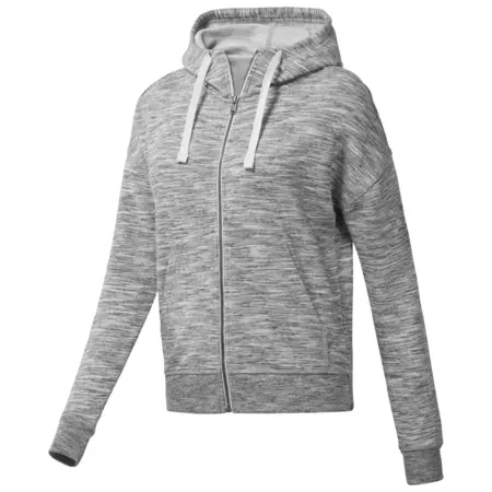 Reebok Training Essentials Marble Full Zip Hoodie W (Medium Grey Heather)