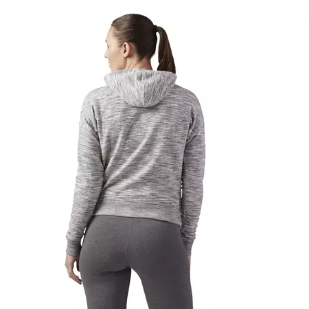 Reebok Training Essentials Marble Full Zip Hoodie W (Medium Grey Heather)