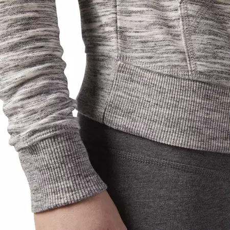 Reebok Training Essentials Marble Full Zip Hoodie W (Medium Grey Heather)