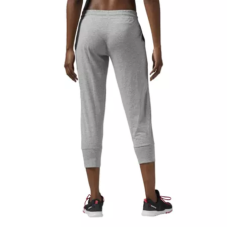 Reebok W Elements Jersey Cuffed Hem Capri (medium grey heather)