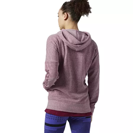 Reebok W Elements Logo Full Zip Hoodie (rebel berry)