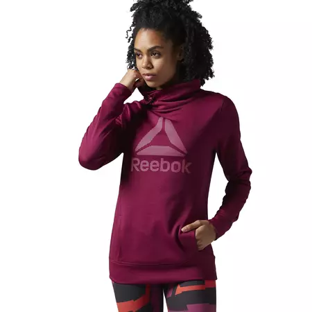 Reebok W Workout Ready Pullover Hoodie (rebel berry/poison pink)