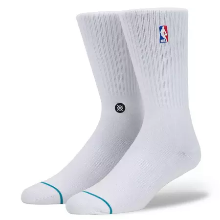 Stance NBA Logoman Crew WHT