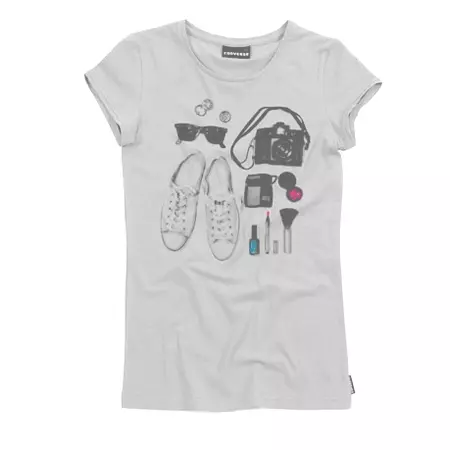 Converse Camiseta T-Collage (blanco)