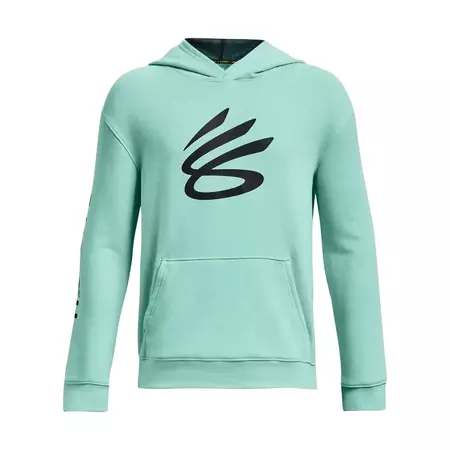 UA Boys' Curry Splash Hoodie "Neo Turquoise"