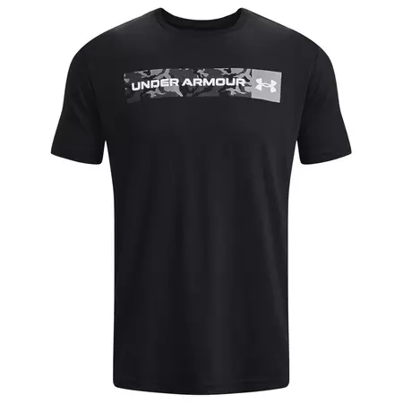 UA Men's Camo Chest Stripe Short Sleeve "Black"