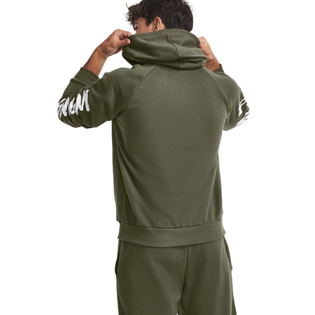 UA Men's Rival Fleece Graphic Hoodie "Marine OD Green"
