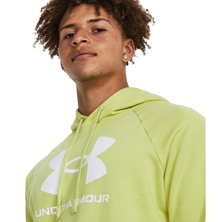 UA Men's Rival Fleece Logo Hoodie "Lime Yellow"
