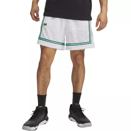 UA Men's Zone Pro 18cm Mesh Shorts Printed "White"