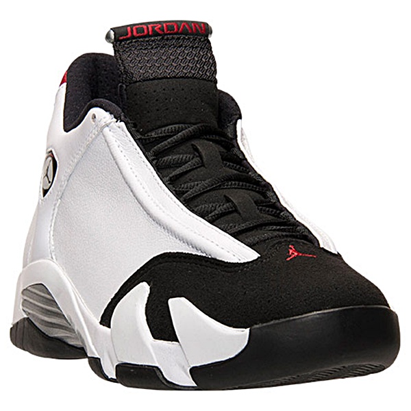 tenis jordan 14 negro con rojo