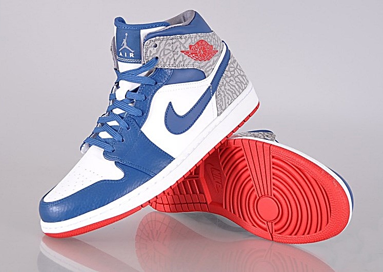 jordan 1 azul y rojo