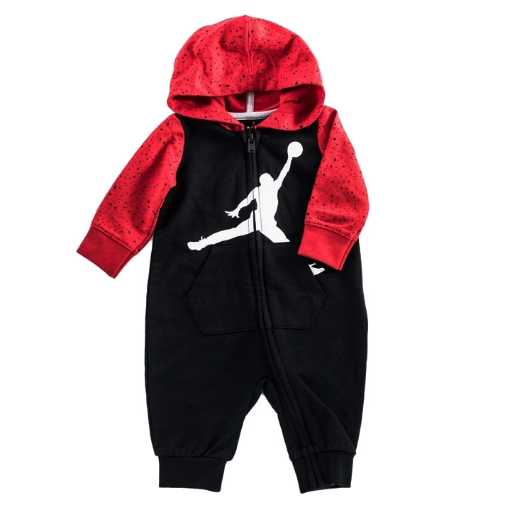 Infants Jumpman Oversized Coverall (black)