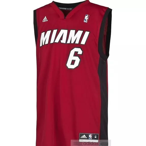 Adidas Camiseta Réplica Lebron James Miami (burdeos/negro)