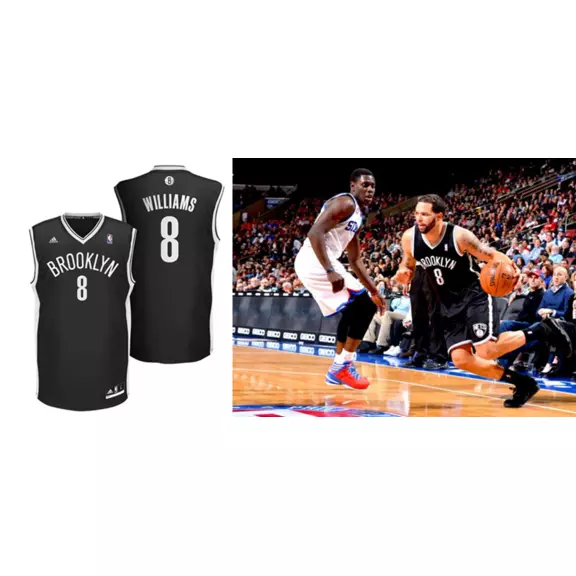 Adidas Camiseta Réplica Deron Willians Nets (negro/blanco)