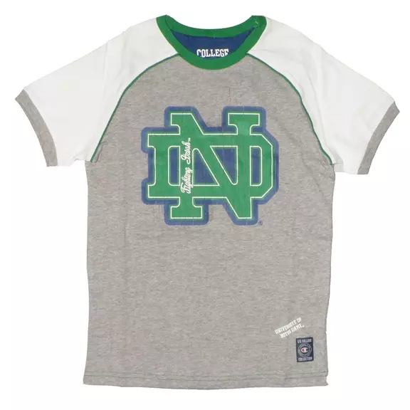 Champion Camiseta Niño University Of Notre Dame (gris/blanco)
