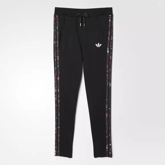 Adidas Originals Mujer Pantalón Moscow Slim Flower (negro)