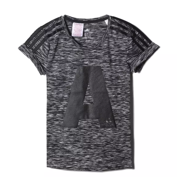 Adidas Camiseta Junior Wardrobe Style Logo (negro/gris)