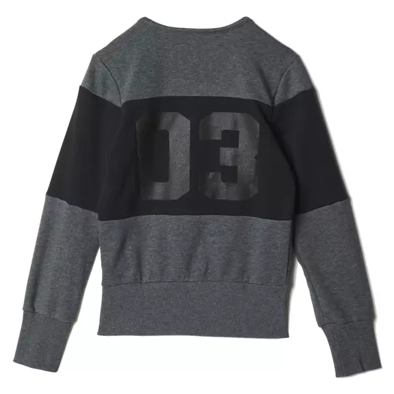 Adidas Sudadera Junior Wardrobe Style Logo (gris/negro)