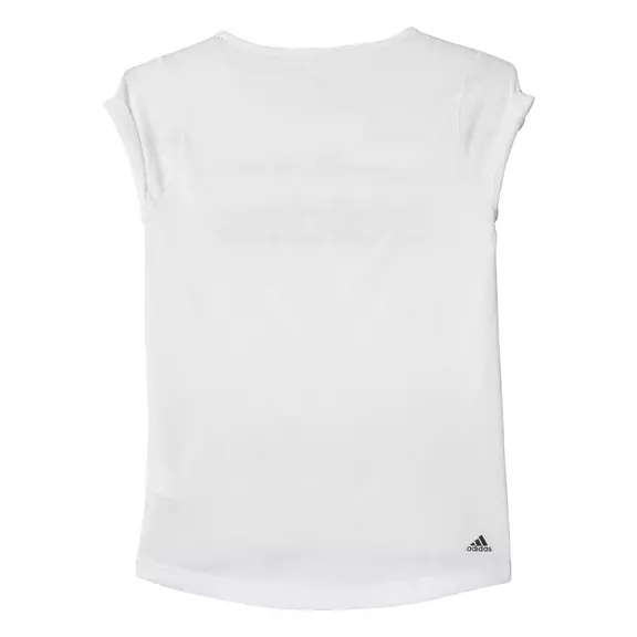 Adidas Junior Girls Camiseta Wardrobe Fun  (blanco/negro/azul)