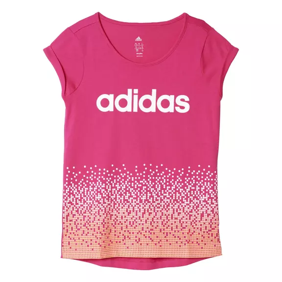 Adidas Junior Girls Camiseta Wardrobe Fun (rosa/blanco)