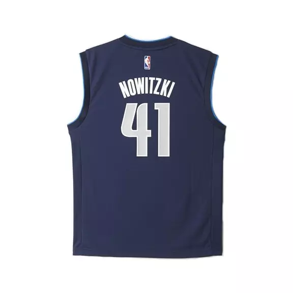 Adidas Camiseta Réplica Dirt Nowitzki Dallas Mavericks (navy/gris)