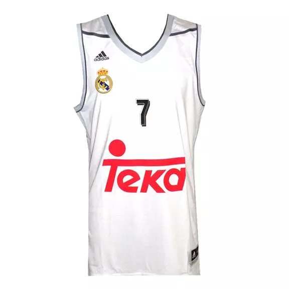 Camiseta Luka Doncic #7# Real Madrid Basket 2015-2016 (blanco/gris)