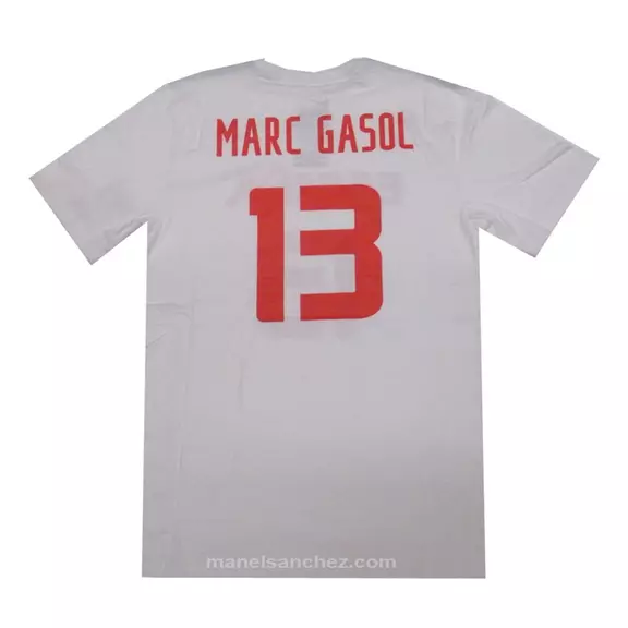 Camiseta Cubre Marc Gasol #13# España (102/blanco/rojo)