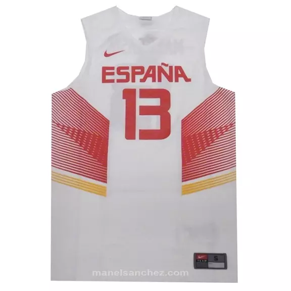 Camiseta Réplica Marc Gasol #13# España 2014 (102/blanco/rojo)